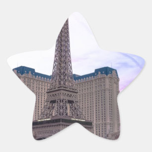 Sunset Paris Las Vegas Tour Eiffel Fake Stern-Aufkleber