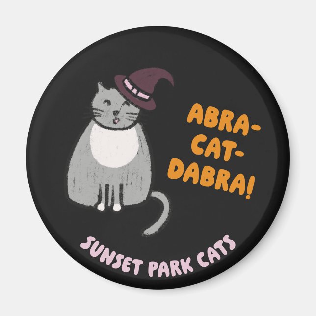 Sunset Park Cats Halloween Magnet Witch Ashes  (Vorne)
