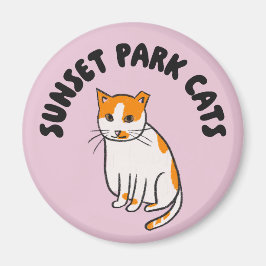 Sunset Park Cats | Magnet | Charming Rescue Cat