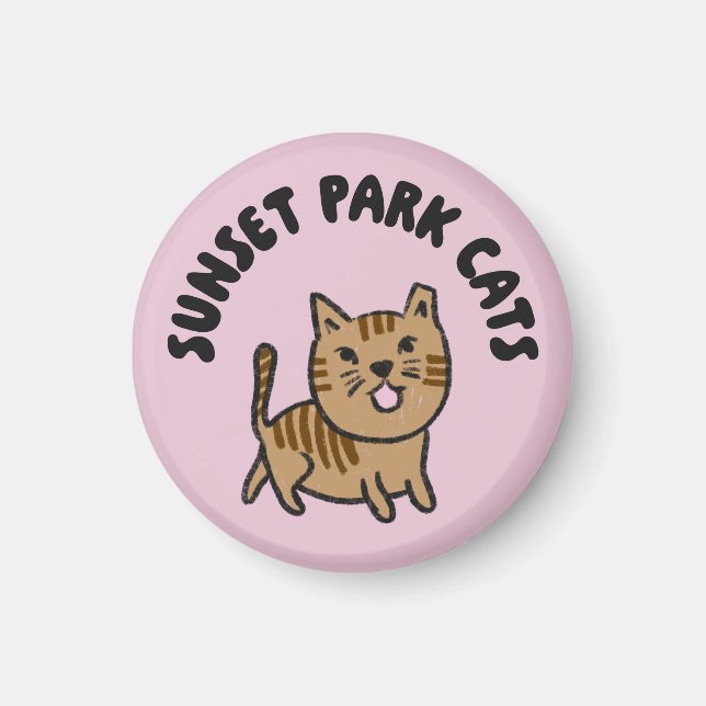 Sunset Park Cats Magnet (Munchkin) (Vorne)