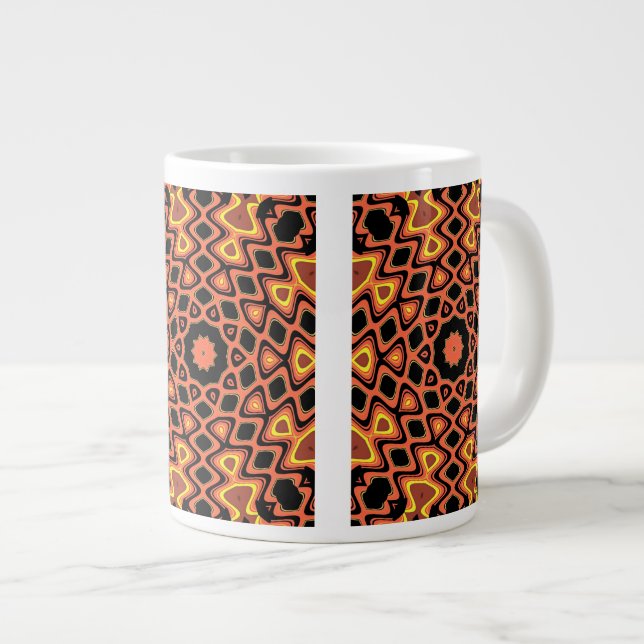 SUNSET PATTERN Jumbo-Tasse (Vorderseite Rechts)