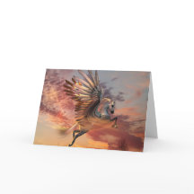 Sunset Pegasus Card 5" x 7" Std., Umschlag inkl.