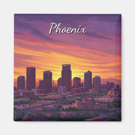 Sunset Phoenix Skyline Arizona Magnet