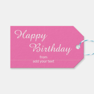 Sunset Pink Birthday Geschenketiketten Geschenkanhänger