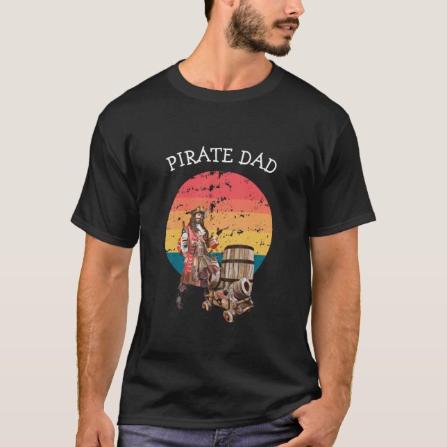 Sunset Pirate VATER Party T - Shirt (Vorderseite)