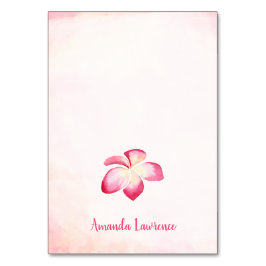 Sunset Plumeria Personalisierte Platzkarten Tischnummer