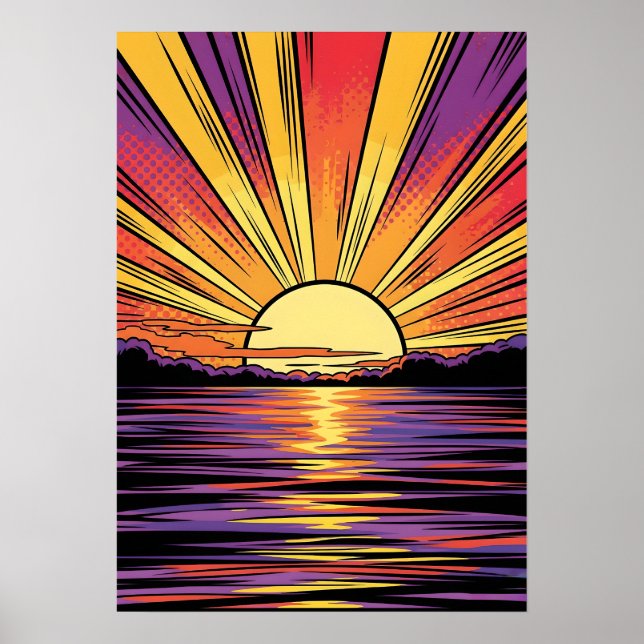 Sunset Pop Art Poster (Vorne)
