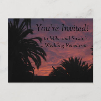 Sunset Postcard Einladungspostkarte