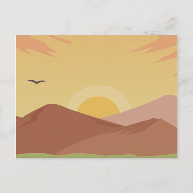 Sunset Postcard Postkarte (Vorderseite)