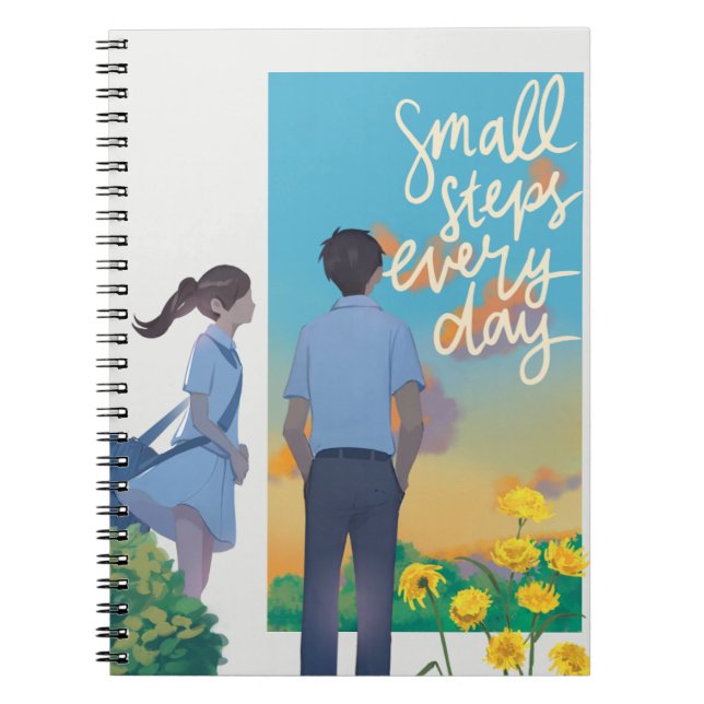 Sunset Promises - Notebook realistische Animation  Notizblock (Vorderseite)