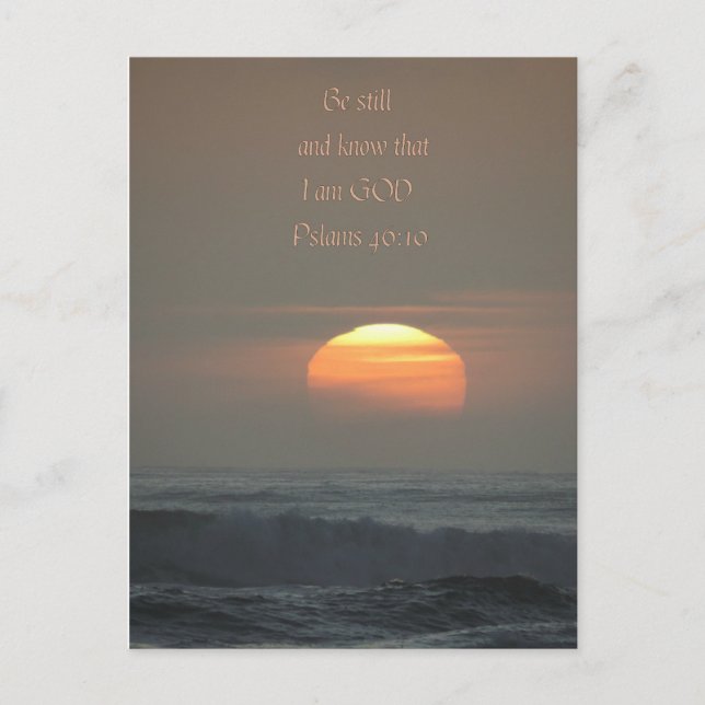 Sunset Psalms 46:10 Postkarte (Vorderseite)