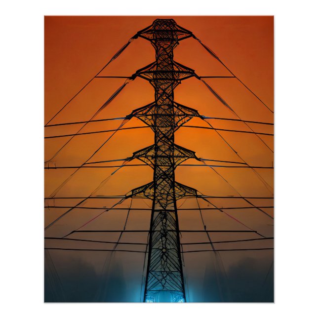 Sunset Pylon Poster (Vorderseite)