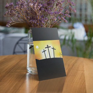 Sunset Religious Crosses Card Karte