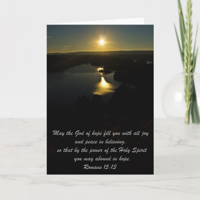 Sunset Religious Sympathy Card Karte (Vorderseite)