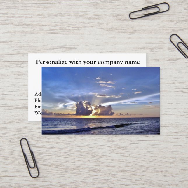 Sunset Retirement Business Cards #15 Visitenkarte (Vorderseite/Rückseite Beispiel)