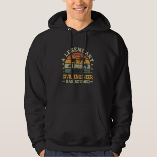 Sunset Retirement Ein legendärer Ziviler Ingenieur Hoodie
