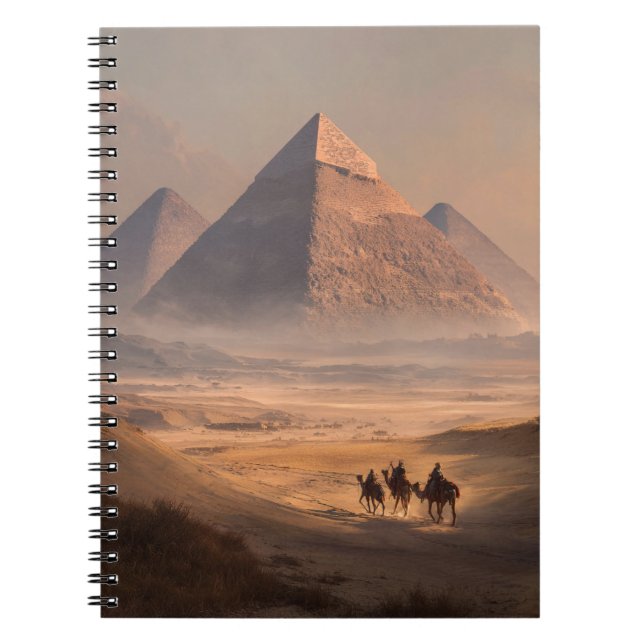 Sunset Ride Ancient Pyramid Notebook Notizblock (Vorderseite)