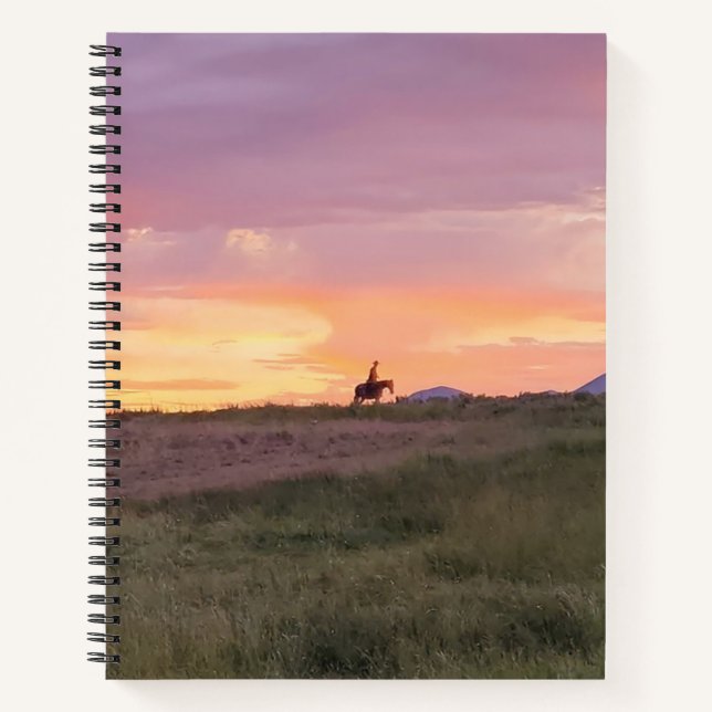 Sunset Ride Spiral Notebook Notizbuch (Vorderseite)