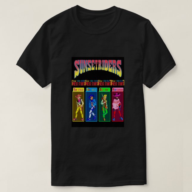Sunset Riders Character Select Classic T-Shirt (Design vorne)