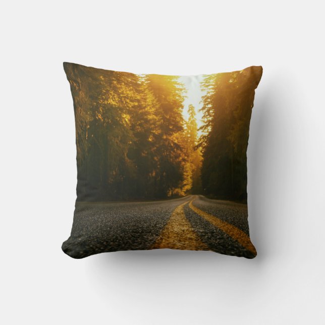 Sunset Road Kissen (Vorderseite)