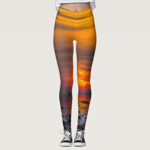 Sunset Rocky Seashore Leggings