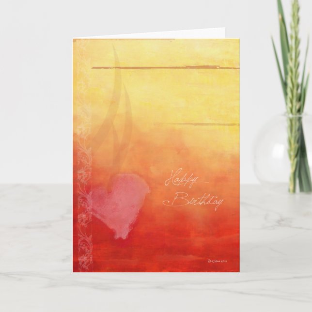 Sunset Romantische Geburtstagskarte Karte (Vorderseite)