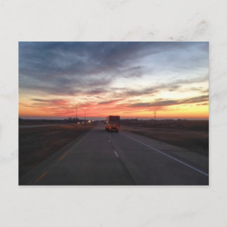 Sunset Route 66 Kleeblatt Texas USA Postkarte