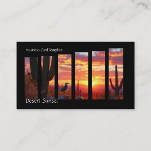 Sunset Saguaro Cactus - Wüste Arizona Business Ca Visitenkarte