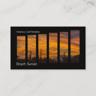 Sunset Saguaro Cactus - Wüste Arizona Visitenkarte