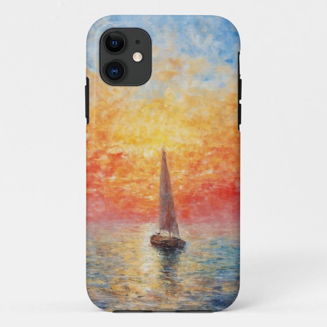 Sunset Sailboat Mobile Case (Rückseite)