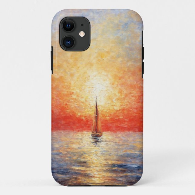 Sunset Sailboat Mobile Case (Rückseite)