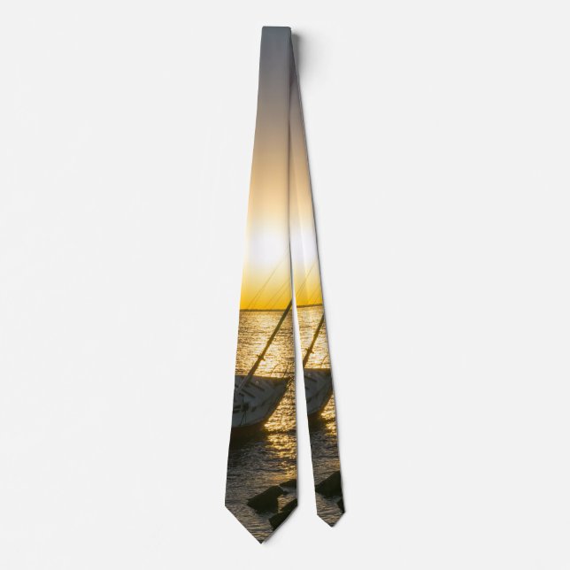 Sunset Sailboat naufrage Gulf Breeze FL Cravate (Devant)