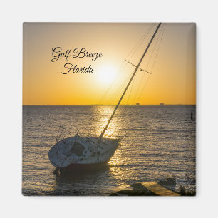 Sunset Sailboat naufrage Gulf Breeze FL Magnet