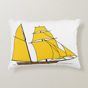 Sunset Sailboat Pillow Dekokissen