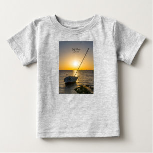 Sunset Sailboat Shipwreck Golf Breeze Baby T - Shi T-shirt