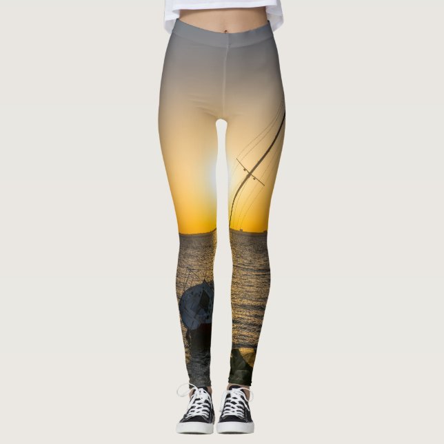 Sunset Sailboat Shipwreck Golf Breeze FL Leggings (Vorderseite)