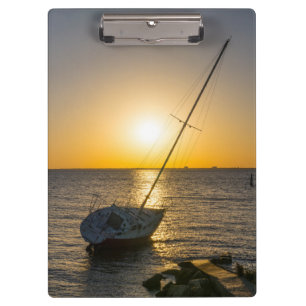 Sunset Sailboat Shipwreck Golf Breeze FL Zwischena Klemmbrett