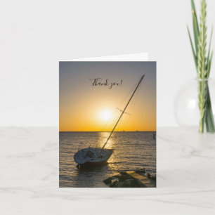 Sunset Sailboat Shipwreck Golf Breeze Vielen Dank Dankeskarte