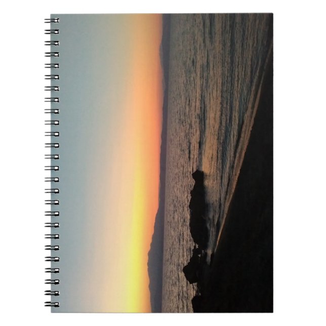 Sunset Sea Foto Notebook Notizblock (Vorderseite)
