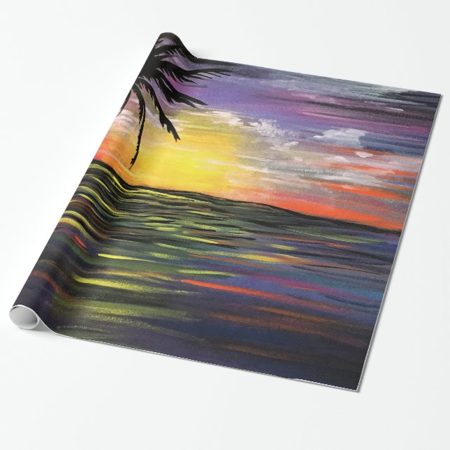 Sunset Sea Geschenkpapier (Ungerollt)