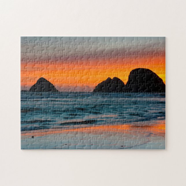 Sunset, Sea Stacks, Ocean Side, Oregon, USA (Horizontal)