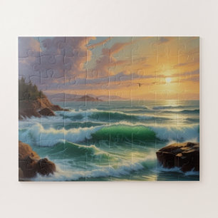 Sunset Seascape Painting Artwork