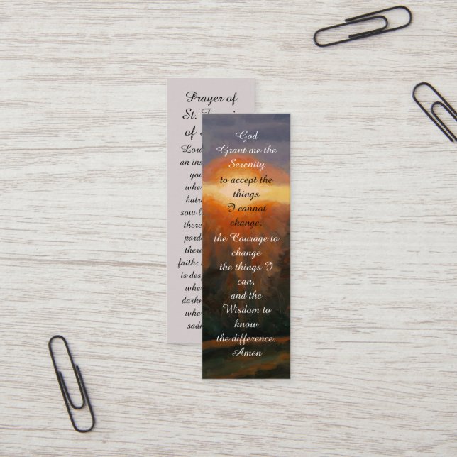 Sunset Segen und Gebete Sympathie Karte (Vorderseite/Rückseite Beispiel)