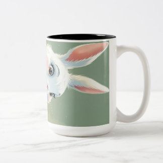 Sunset Serenade: Grazing Giraffen on the Savanna" Zweifarbige Tasse