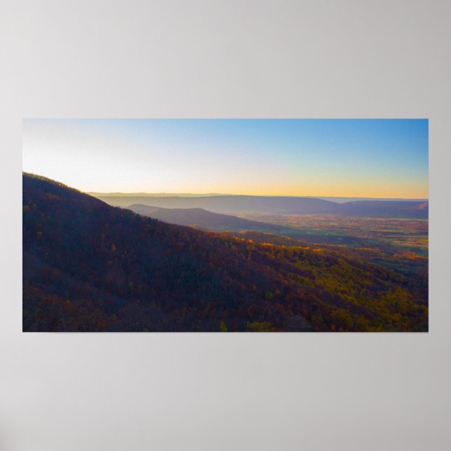 Sunset, Shenandoah Nationalpark, Virginia Poster (Vorne)