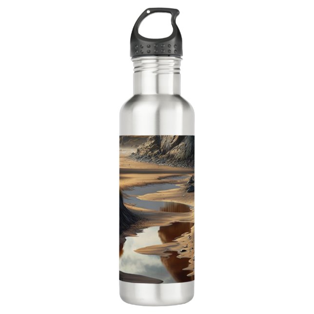 Sunset Shore Edelstahlflasche (Vorderseite)