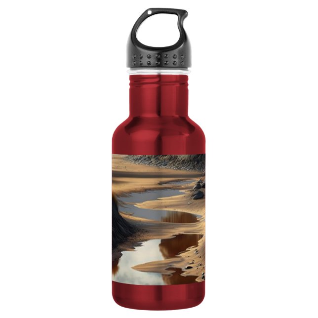 Sunset Shore Edelstahlflasche (Vorderseite)