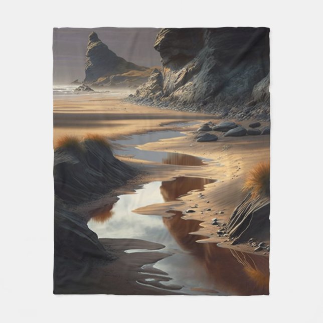 Sunset Shore Fleecedecke (Vorderseite)