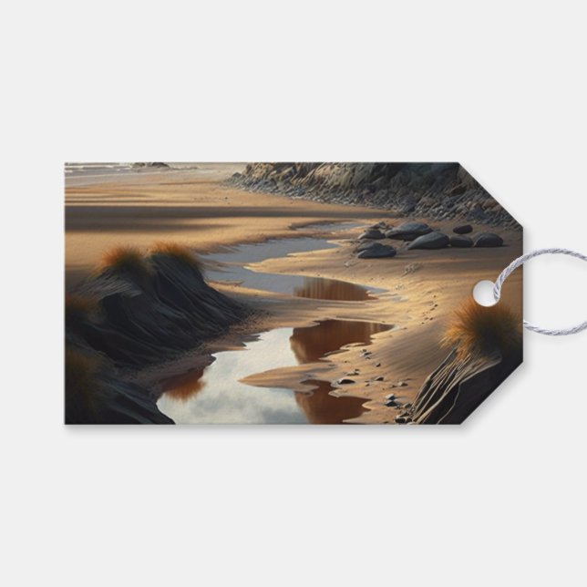 Sunset Shore Geschenkanhänger (Vorderseite (Horizontal))