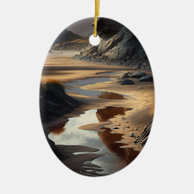 Sunset Shore Keramik Ornament (Vorne)